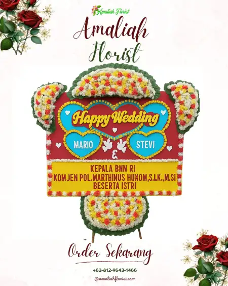 Papan Bunga Pernikahan Parikesit